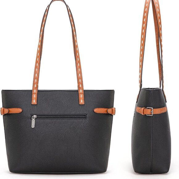 Slouchy Hobo Tote Bag Minimalist Shoulder Purse Large Capacity Women - Picture 3 of 6